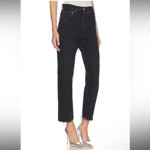 NWOT AGOLDE 90’s Crop Jeans in Tar
